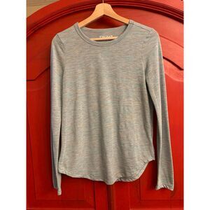 Mudd Size Small Heather Blue and Gray Long Sleeve Tee Shirt Top Layer Soft EUC